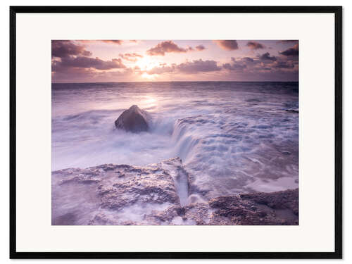 Impresión de arte enmarcada Portland Bill Sunset