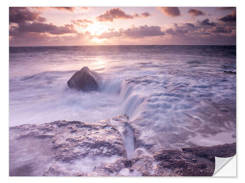 Selvklebende plakat Portland Bill Sunset