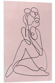 Foam board print One Line Curvey Female II