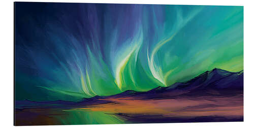 Aluminium print Northern Lights Abstract