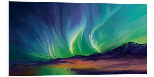 Tableau en PVC Northern Lights Abstract