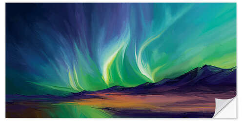 Sticker mural Northern Lights Abstract