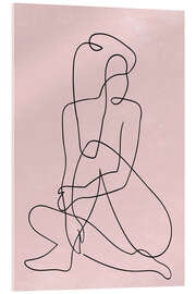 Acrylglasbild One Line Curvy Female III