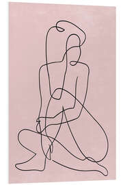 Tableau en PVC One Line Curvy Female III