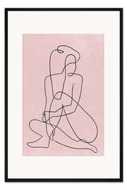 Gerahmter Kunstdruck One Line Curvy Female III
