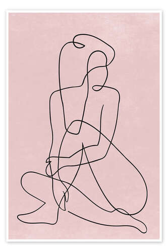 Poster One Line Curvy Female III