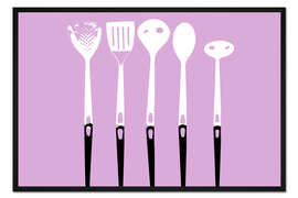 Gerahmter Kunstdruck Utensilien für die Küche