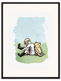 Gerahmter Kunstdruck Winnie Puuh und Christopher Robin