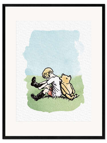 Gerahmter Kunstdruck Winnie Puuh und Christopher Robin