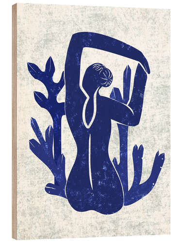 Wood print Woman Figure Abstract