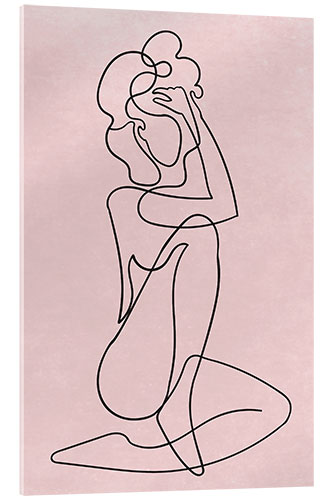 Acrylglasbild One Line Curvy Female IV