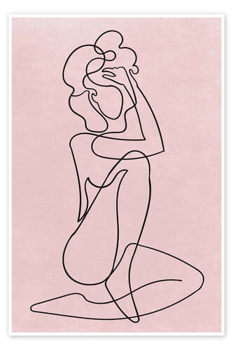 Poster One Line Curvy Female IV