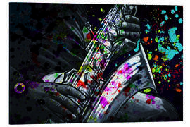 Magnettafel Saxophone Splash of Colour