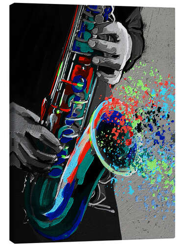 Canvas-taulu Saxophone Colour Crescendo
