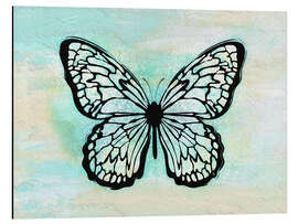 Magnettafel Blue Vintage Butterfly
