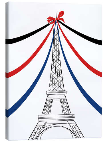 Leinwandbild Eiffelturm-Feier