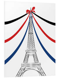 Hartschaumbild Eiffelturm-Feier