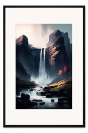 Gerahmter Kunstdruck Der Wasserfall im Verwunschenen Tal