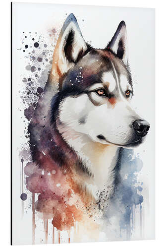 Aluminium print Siberian Husky