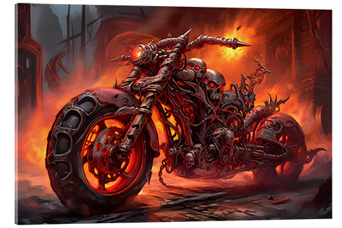 Akrylbilde Skull Bike I