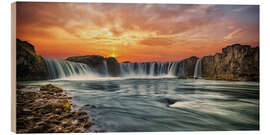 Trätavla Goðafoss, Iceland