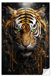 Selvklebende plakat Cosmic Tiger