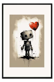 Gerahmter Kunstdruck Love Robot
