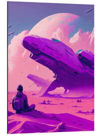 Magnettafel Vaporwave Planet