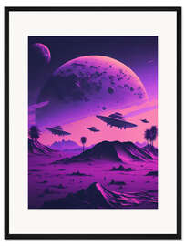 Gerahmter Kunstdruck Vaporwave Invasion