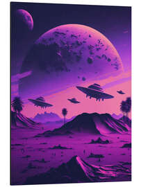 Magnettafel Vaporwave Invasion