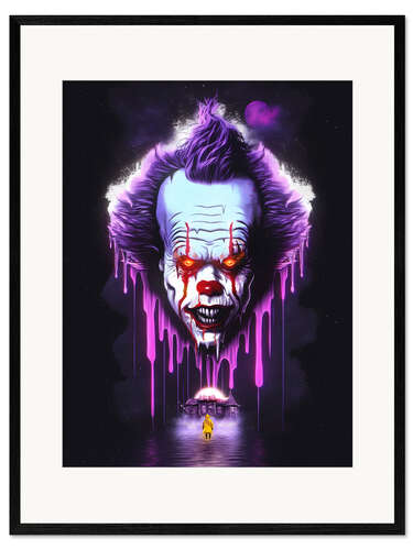 Gerahmter Kunstdruck Creepy Clown