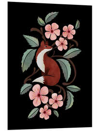 Quadro em PVC Fox in the Cherry Blossoms