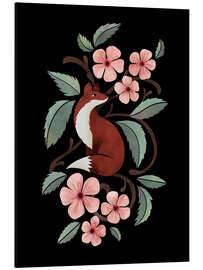 Magnettafel Fuchs in den Kirschblüten