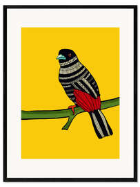 Gerahmter Kunstdruck Mandala Vogel