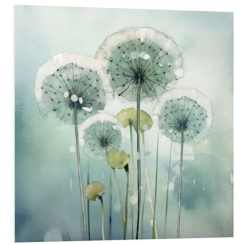 PVC-taulu Flying Seeds - Abstract Dandelion