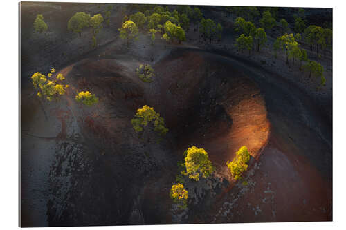 Tableau en plexi-alu Aerial view over the Volcanic Landscape of Tenerife