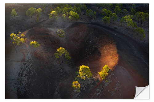 Wall sticker Aerial view over the Volcanic Landscape of Tenerife