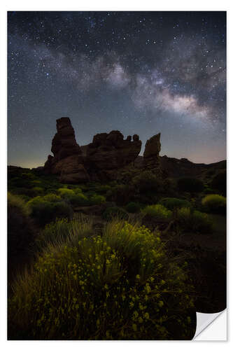 Vinilo para la pared Milky Way in El Teide National Park, Tenerife