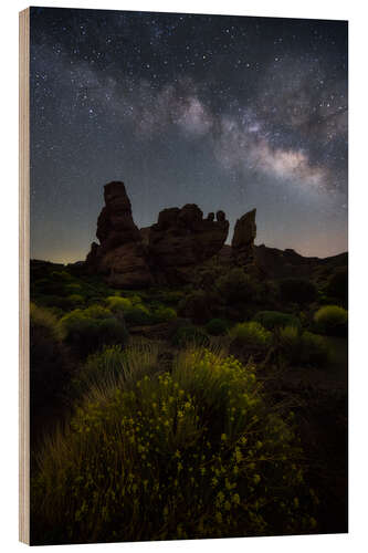 Wood print Milky Way in El Teide National Park, Tenerife