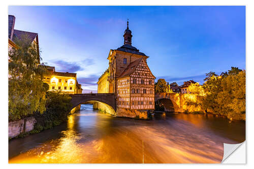 Wall sticker Bamberg Town Hall by Night