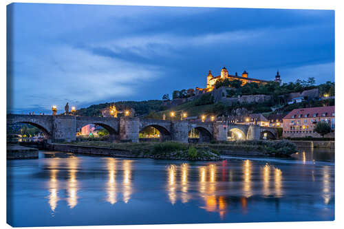 Canvas print Würzburg at Night