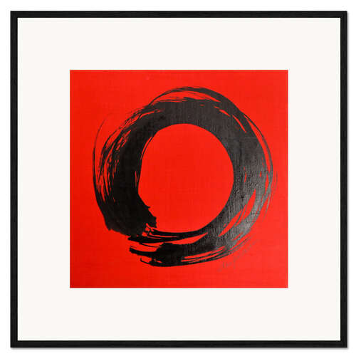Ingelijste kunstdruk Enso Circle