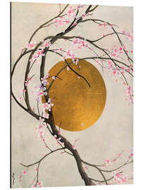 Magnettafel Sakura und Sonnenscheibe