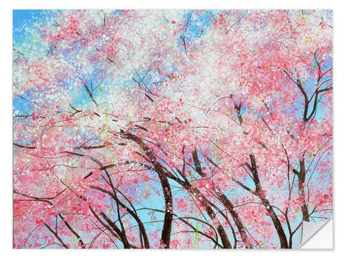 Sticker mural Sakura - Blooming Cherry Trees