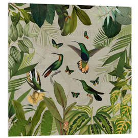 Foam board print Colibris in Vintage Jungle