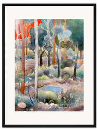 Gerahmter Kunstdruck Schildkröte an einer Pfütze