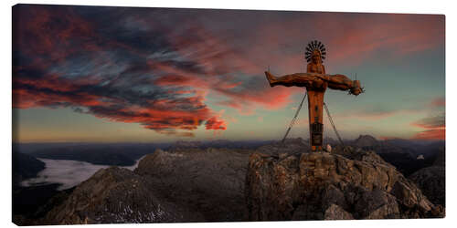 Leinwandbild Schönfeldspitze bei Sonnenaufgang