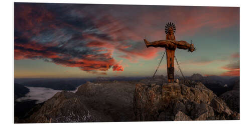 Tableau en PVC Mountain Cross on Schönfeldspitze