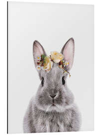 Tableau en aluminium Flower Crown Bunny