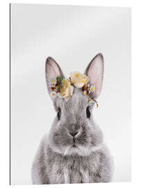 Tableau en plexi-alu Flower Crown Bunny